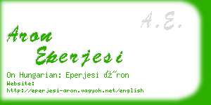 aron eperjesi business card